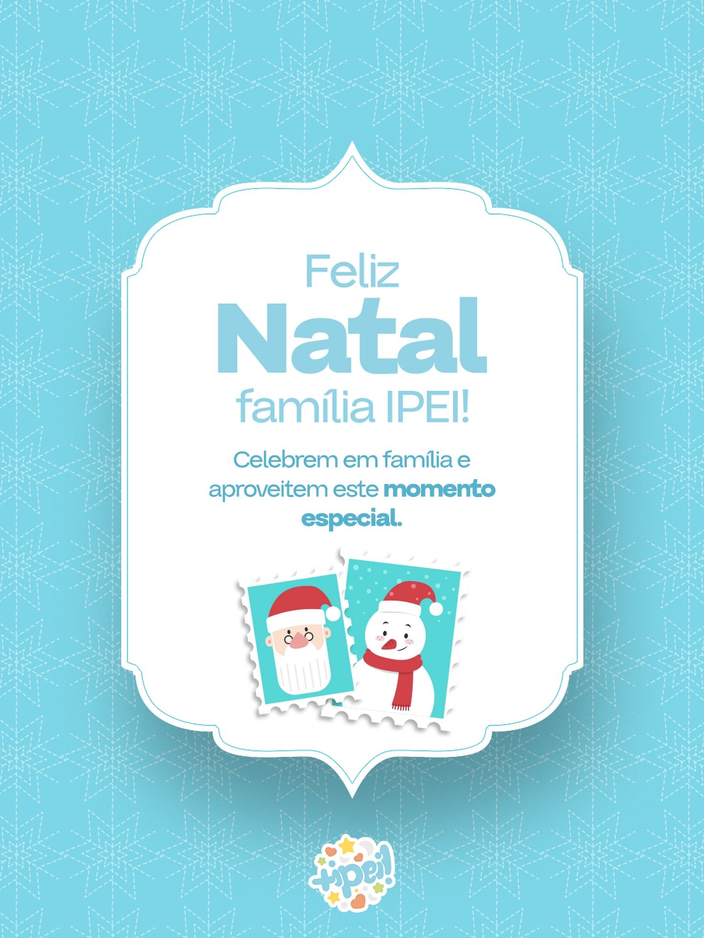 Que o Natal traga aconchego, união e momentos que aquecem o coração🎄✨
Desejamos à família IPEI uma celebração repleta de amor, cuidado e boas memórias.🤍