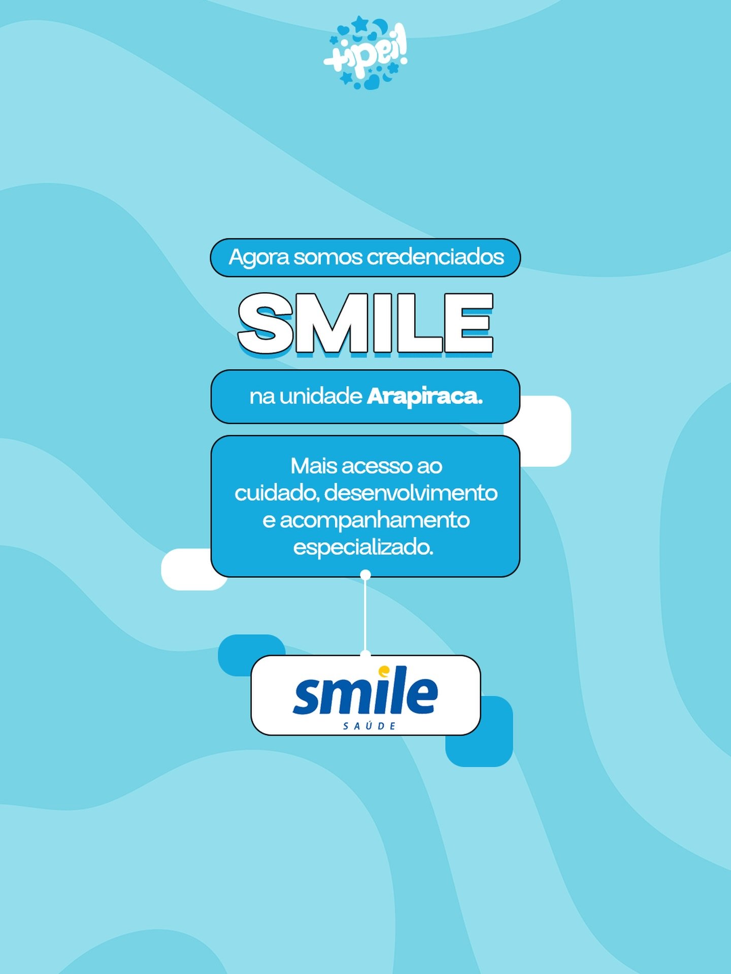 Temos uma novidade para as famílias de Arapiraca🤩

Agora a unidade IPEI Arapiraca é credenciada SMILE Saúde, ampliando o acesso aos nossos serviços e tornando o cuidado especializado ainda mais acessível para quem busca acompanhamento para o desenvolvimento infantil.

Seguimos trabalhando para promover conquistas, acolher famílias e levar atendimento de qualidade a cada vez mais crianças. 

Para mais informações, entre em contato pelo link do perfil.🩵